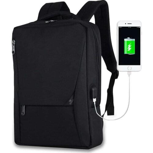 Unisex Active Usb Charger Input Slim Notebook Backpack, Black, Blue, Gray, red Backpack Bag Office bag school and training bag