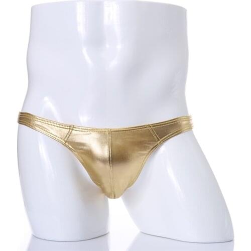 Sexy Lingerie Mens Underwear Underpants Faux Leather G-string Thongs Male Panties Multi Colors Bottoms Shorts Exotic T-Back