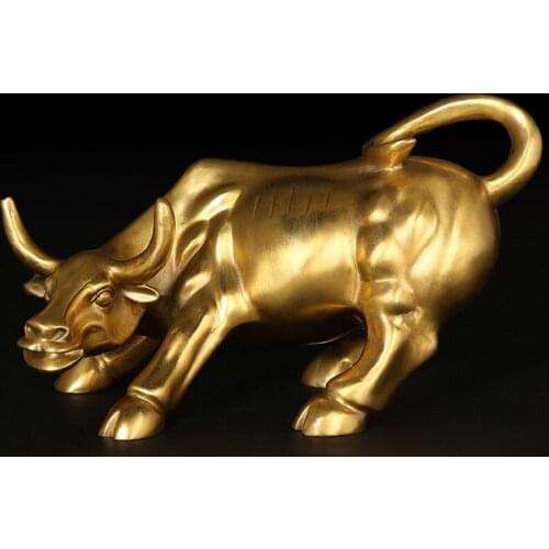 Pure bull ornaments Wall Street bull lucky desk large living room jewelry business gifts