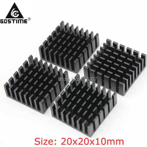 10 Pieces/lot Gdstime 20mm x 20mm x 10mm Heat Sink Heatsinks Cooling Aluminum Radiator
