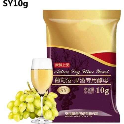 10g Active Dry Cider Wine Yeast Fermentation Wine Yeast for Fruit Wine DIY Sy White Wine Wine Special Yeast 10 Grams/Bag