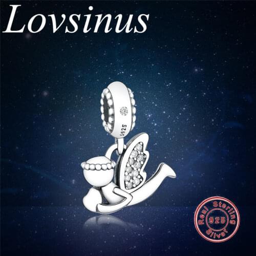 2020 New Angel of Love Dangle Solid Silver Charms Fit Original European Charm Bracelet 925 Sterling Silver Bead Jewelry berloque