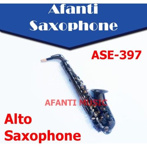Afanti Music Eb tone / Electrophoresis Gold Alto Saxophone (ASE-397)