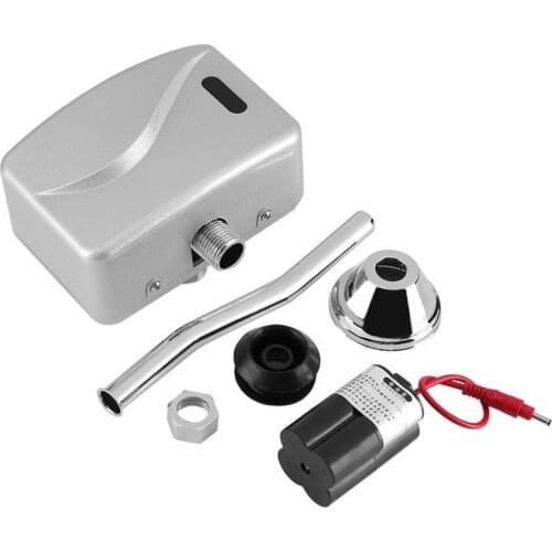 Bathroom Toilet Exposed Wall Mounted Automatic Sensor Touchless Urinal Flush Valve DC 6V Toilet Urinal Valve