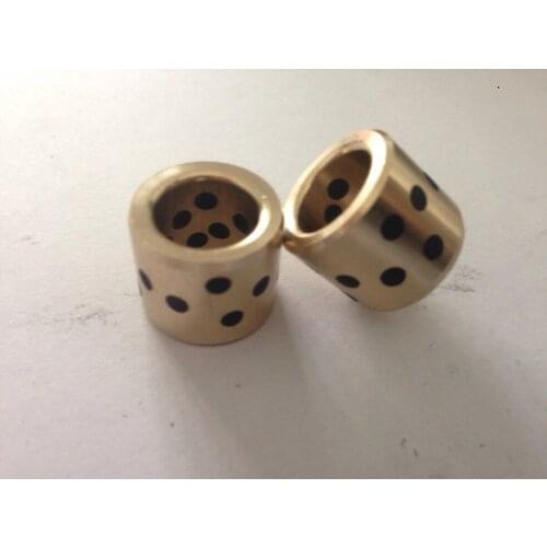 JDB 081524 oilless impregnated graphite brass bushing straight copper type, solid self lubricant Embedded bronze Bearing bush