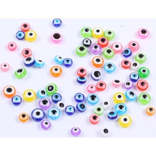 Random Mixed Resin Animals Flat eye Shape Loose DIY Beads Plastic Flat Eye Beads Jewelery Findings 8/10mm y1478