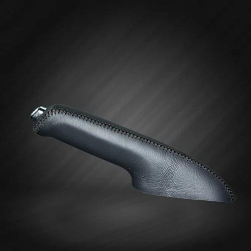 Car Hand Brake Covers Top Layer Leather Case For Honda Accord 8 2008-2013 Handbrake Grips Cover Auto Genuine Leather Handbrake