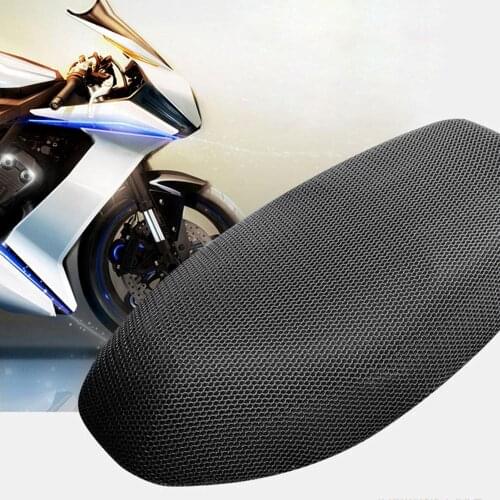 Motorcycle Seat Cover Scooter Moped Seat Anti-Slip Cushion 3D Spacer Mesh Fabric Cover Seat Sunscreen Accessories