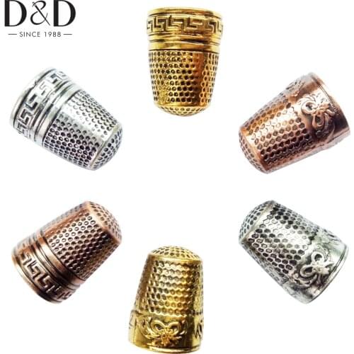 D&D Sewing Thimble Metal Finger Protector Pin Needles Sewing Quilting for DIY Crafts Tools Needlework Tool Gift&Collection