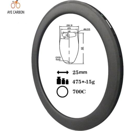 700C carbon fiber road rim super light version 60mm deep clincher rims UD 3K matte rim brake basalt brake surface high TG resin