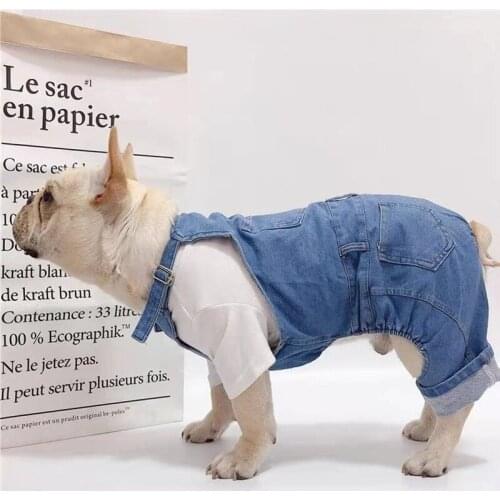 Dog Denim Clothes For York Jeans Pet Jumpsuit Dogs Clothing For Small Medium Suit Costume Chihuahua Coat Jacket Puppy Overall