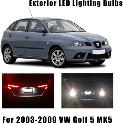 White Canbus LED Reverse Bulbs Under Mirror Lamp License Plate Light Exterior Kit For 2003-2009 VW Golf 5 MK5 MK V Parking Light