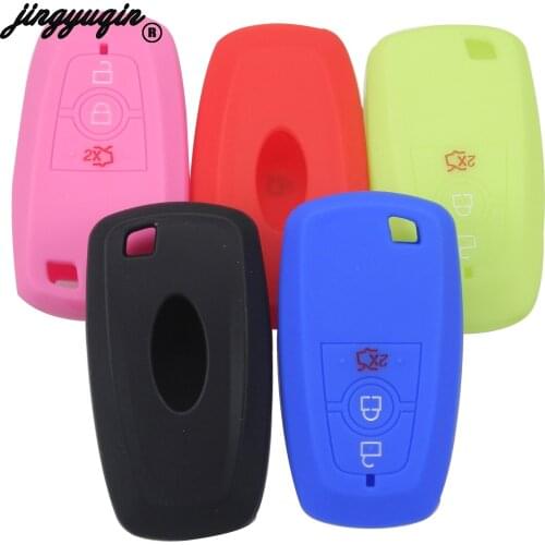 Jingyuqin 3 Buttons Remote Silicone Car key Cover Fob Case For Ford Mondeo 2017 Few Stlying