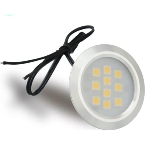 Under Cabinet Lights LED Bookshelf Lamp 3W 220V 230V 240V Round Aluminum Kitchen Counter Light Cupboard Lamps Down Lighting