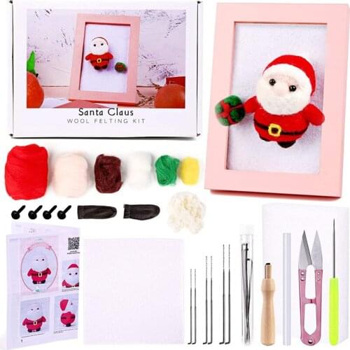 LMDZ Wool Needle Felting Kit Handmade Felt Needle Fabric Materials Animals Wool Felting Kits for Arts Non-finished Accessories