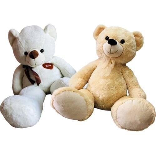 Cute Plush Toy Large Short Plush Teddy Bear Doll Girlfriend Birthday Gift 120cm White Fluffy Bear Toy