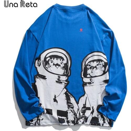 Una Reta Oversized T-shirt Autumn Spring Harajuku Print Long Sleeve Mans T Shirt Streetwear Plus Size Couple T Shirt