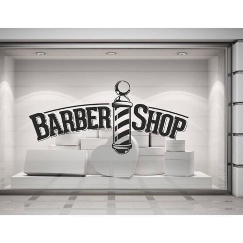 Barber Shop Wall Window vinyl decal beayty salon wall decor hair salon wall sticker art mural HJ1156