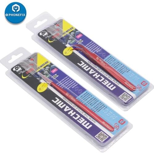 MECHANIC Solder Tweezers Precision Opening Repair for iPhone Motherboard Welding Tools Curved Straight Tweezers Mechanic Tools