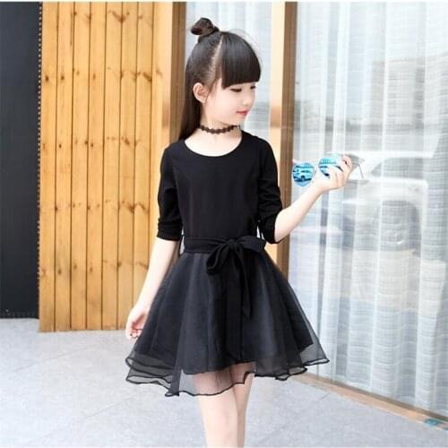 Girls Dress Spring Girls Dresses Long Sleeve Sweet Lace Princess Dress Childrens Clothing