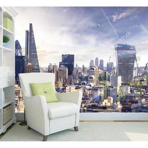 Custom landscape wallpaper,London sunset,photo mural for living room bedroom restaurant background wall waterproof wallpaper