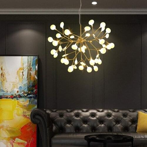 Postmodern Creative Firefly Chandelier, Nordic Art Restaurant Chandelier Personality Villa Living Room Bedroom Lamp