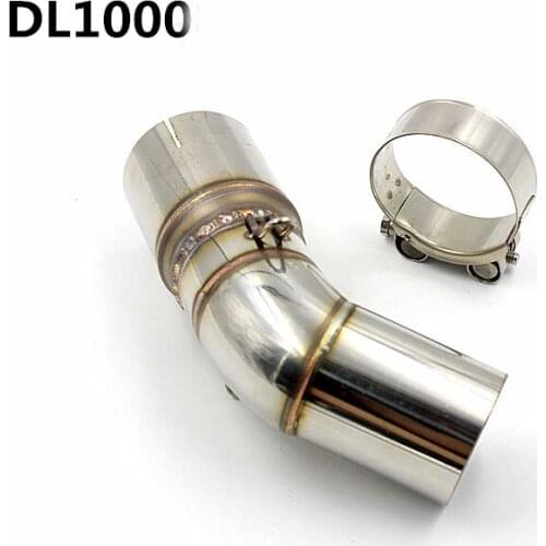 Slip On Motorcycle Exhaust Middle Link Pipe For DL1000 V-STROM 1000 DL 1000 2014 Year Escape Modified Mid Tube Muffler