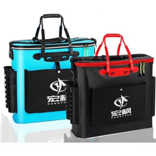 Thickened Waterproof Storage Folding EVA Fish Bucket Fishermens Portable Fishing Gear With Fish Protection Bag Handbag