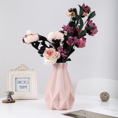 Flower Vase Home Decoration Plastic Vase Imitation Ceramic Flower Pot Flower Basket Nordic Home Decor Vases for Flowers