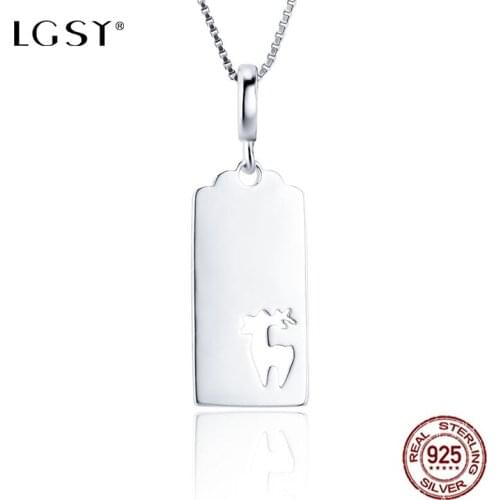 LGSY DP043 925 Sterling Silver Santa Claus Pendant Romantic Pure Silverware Fashion Jewelry Necklace Pendant Fine Jewelry Making