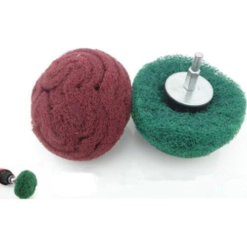 1Pcs 6mm Shank Scouring Pad Grinding Head Dremel Accessorie 50mm 75mm 100mm Nylon Fiber Polishing Wheel for metal wood