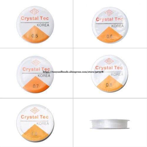 10Pcs=1Lot !) Crystal Beading Stretch Cord Elastic Line Thread String Pick Size For Jewelry Making