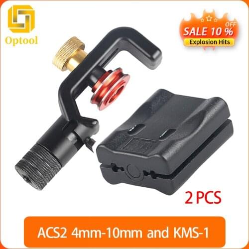 2PCS 4mm-10MM Fiber Optic Tool Kit Kevlar Scissors Double Hole Pliers Stripper and Fiber Optic Stripper KMS-1