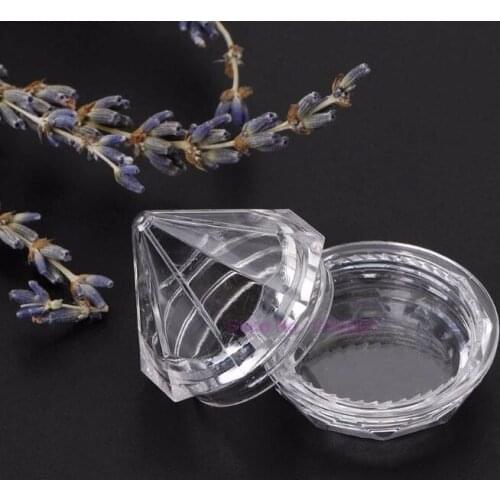 200pcs 5ML Empty Cosmetic containers Diamond Shaped Small Portable Travel Refillable Bottles Clear Eyeshadow Face Cream Box
