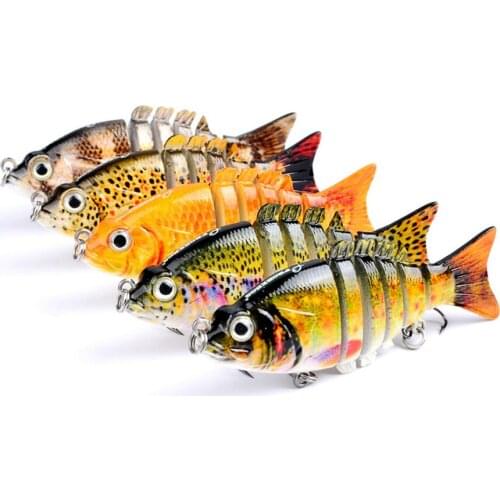 3PCS Multi section 5 Segment Fishing Fish Lure Swimbait Crankbait Minnow 9cm/11g