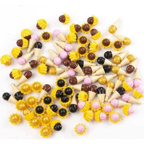 300PCS Dinner Party Food Accessories Building Blocks Friends Figure Ice Cream Cake Parts Assemble Bricks Toys City