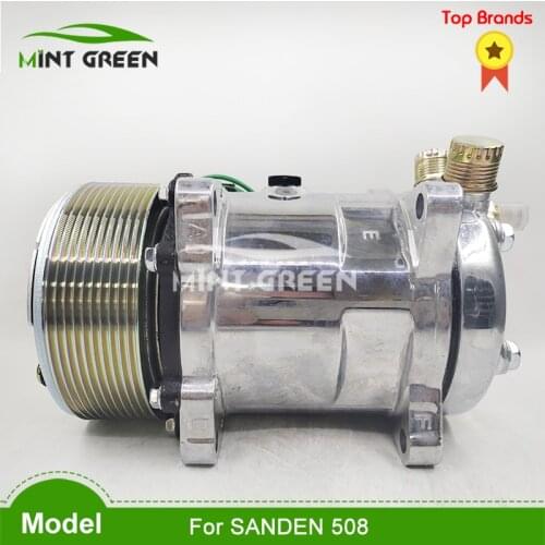 Air compressor china 5SL12C Auto AC Air Conditioning Compressor sanden sd508 sanden 508 12V / 24v Tractor Excavator Heavy