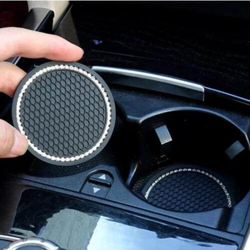 Car Universal Water Cup Bottle Holder Diamond Honeycomb Anti-slip Mat Pad Silica Gel Non-slip Car Mat Interior Accessories