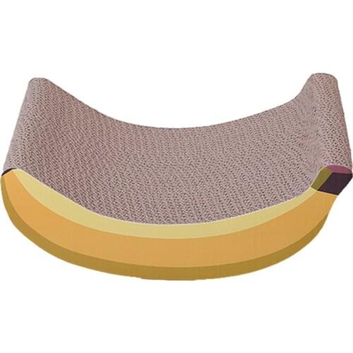 Banana Cat Scratcher Rocking Chair Corrugated Paper Cat Scratching Board Kitten Playing Sofa Paw Grinding Pad Toy Cat Supplies
