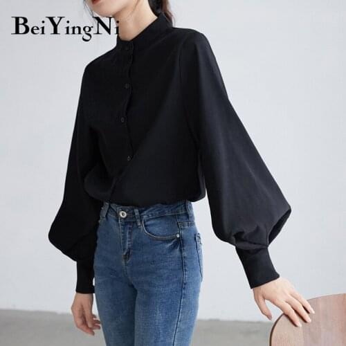 BEIYINGNI Blouses With Sleeves