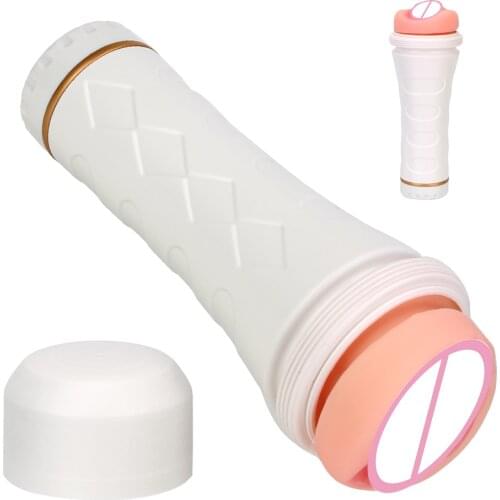 Erotic Sex Toys For Men Sexy Flashlight Shape Vagina Real Pussy Penis Pump Big Male Masturbation Cup Sex Machine Adult Products