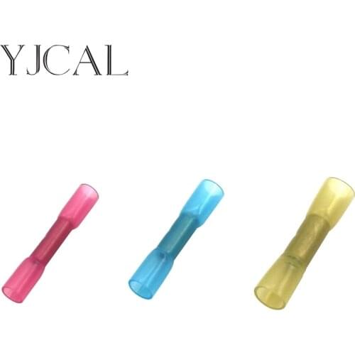 100Pcs BHT1.25 BHT2 BHT5 Insulated Heat Shrink Quick Butt Joint Wire Electrical Crimp Terminal Waterproof Connector High Quality