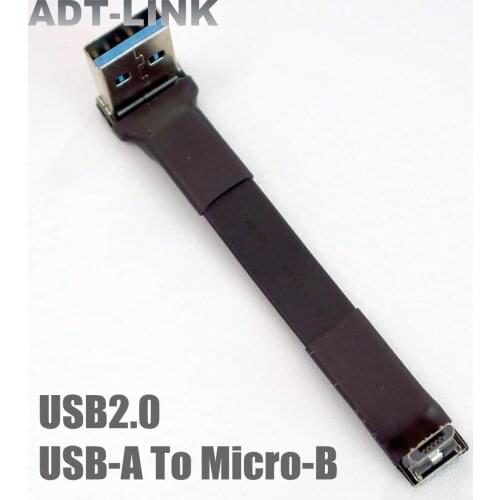 Shield FPV USB2.0 USB-A To Micro-B Welding ID Support OTG Built-in USB Extension Adapter Type A Flat Micro-USB FPC Cable 480M/S