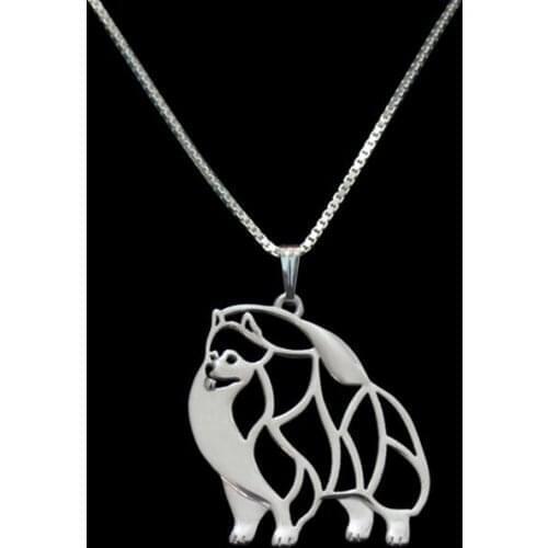 Fashion Newest Handmade Pomeranian pendant for women choker necklace Dog Jewelry Pet Lovers Gift Idea