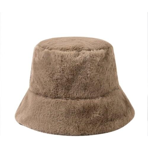 Fashion Autumn And Winter Imitation Fur Bucket Hat Zebra Pattern Thickening Soft Warm Fishing Hat Outdoor Skiing Fisherman Hat