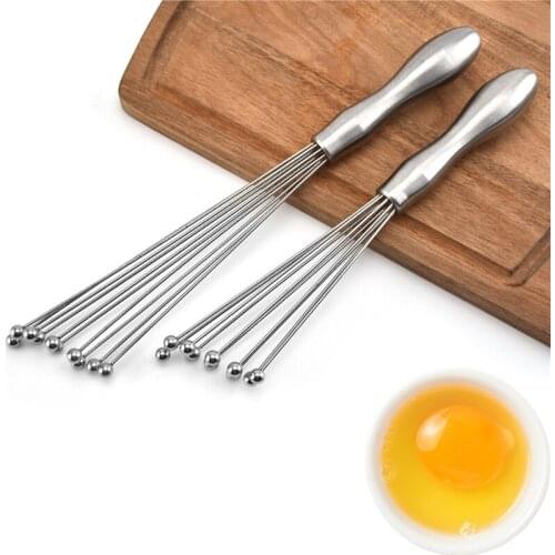 Stainless Steel Ball Whisk Mixer Rust-proof Bead Egg Whipper Handheld Egg Beater Kitchen Blending Tools Household Egg Tools