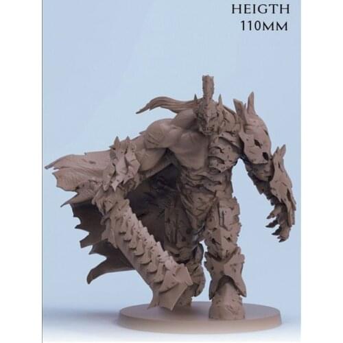 110mm ancient fantasy warrior stand (NO BASE ) Resin figure Model kits Miniature gk Unassembly Unpainted