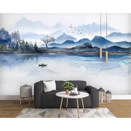 Beibehang Custom Wallpaper Living Room Bedroom 3d Wallpaper Abstract ink landscape TV Background Wall 3d wallpaper mural tapety