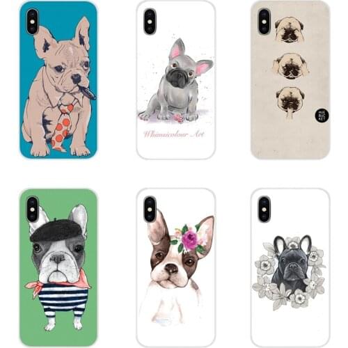 TPU Transparent Cases For Xiaomi Mi4 Mi5 Mi5S Mi6 Mi A1 A2 5X 6X 8 9 Lite SE Pro Mi Max Mix 2 3 2S French Bulldog Offer Vertical
