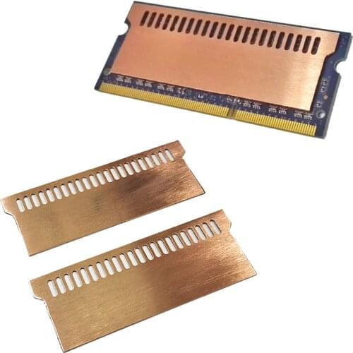 2Pcs Pure Copper Notebook Gaming Laptop Memory Heatsink Cooling Radiator RAM Memory Cooler Heat Sink 0.5mm